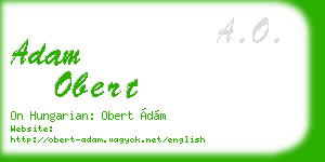 adam obert business card